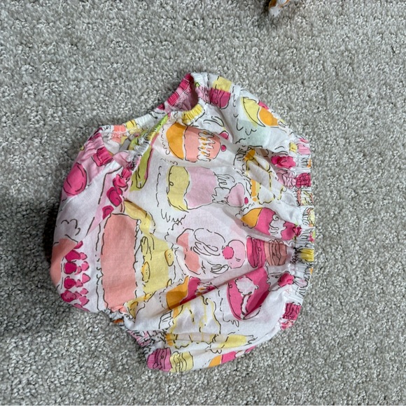 Very Rare Lilly Pulitzer Let Them Eat Cake Baby Dress and Bloomers - Picture 4 of 5